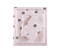 Intelligent Design Cozy Soft - Set di lenzuola in 100% flanella di cotone, con motivo a stelle, calde, ultra morbido, per il freddo, con due lame, rosa 3 pezzi