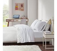 Intelligent Design ID20 - 689 Misto Cotone Jersey Knit Sheet Set Completo Bianco, Full