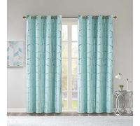 Intelligent Design Madison Park Delray Diamond Printed Square Pillow Pair, Microfibra, Acqua/argento., 50x63