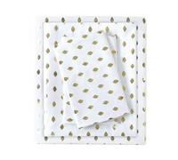 Intelligent Design Metallic DOT stampato lenzuola Twin White/Gold