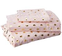 Intelligent Design Metallic DOT stampato lenzuola Twin XL Blush/Gold