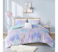 Intelligent Design Polyester Printed Duvet Cover Set with Aqua Finish ID12-1989