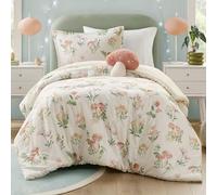 Intelligent Design Set copripiumino doppio, design stravagante floreale e fungo, in microfibra leggera per tutte le stagioni, biancheria da letto alternativa, federa e cuscino, Gwen, Twin/Twin XL,