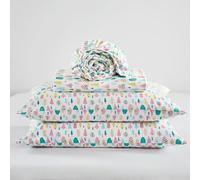 Intelligent Design Set di lenzuola in flanella di cotone 100% morbido, traspirante, con stampa festiva e adorabile, lenzuolo con angoli profondi per materassi fino a 35,6 cm, 3 pezzi