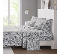 Intelligent Design Set di lenzuola in microfibra stampata, decorazione per camera da letto moderna e morbida, tasca profonda elastica, per tutte le stagioni, leggero, traspirante, biancheria da letto