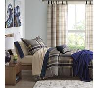 Intelligent Design trapunte, Poliestere, Navy/Tan, Twin XL