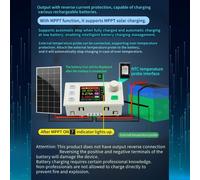 Intelligent di Ricarica Sistemi 120W Mppt Technology Regolabile Uscita Parametri