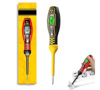 Intelligent Non-Contact Voltage Tester, Voltage Testers Pen, Non-Contact Voltage Tester with LCD Display, Safe Efficient Electrician's Tool for AC/DC Circuit Detection (Yellow,Cross head)
