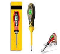 Intelligent Non-Contact Voltage Tester, Voltage Testers Pen, Non-Contact Voltage Tester with LCD Display, Safe Efficient Electrician's Tool for AC/DC Circuit Detection (Yellow,Flat head)