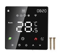 Intelligent Thermostat 16A | 7 Day Programmable Electric Floor Heating Control | LCD Touchscreen for Home/Office/Hotel | 4500W, 90-240V AC (Without WiFi)