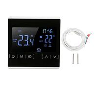 Intelligent Thermostat | Backlit Touch Screen Dual Control for Floor Heating | High Performance AC 85V - 240V, White | Temperature Controller for Electric Heating Systems/Home /