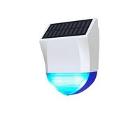 Intelligente Allarme Batteria Ricaricabile Esterna Solare 90-95DB Sirena Suono Luce Allarme Tamper Alert Sensore Rivelatore Tipo C Caricatore per Ville e Magazzini(Without Battery)
