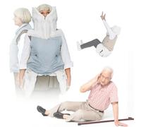 Intelligente Anti-Fall-Airbag-Weste für ältere Menschen, Anti-Fall-Kleidung zum Radfahren, 0,08S Pop-up-Kopfschutz, ein wirksames Geschenk für ältere Menschen,WomenBlueGrey-3XL