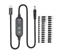 Intelligente Regolatore di Potere Filo 100W Alimentazione Rapida Per Computer Portatile USB-Tipo C A DC5.5mm 5V-20V Tensione di Uscita Variabile Controllo Cavo di Ricarica