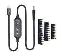 Intelligente Regolatore di Potere Filo 100W Alimentazione Rapida Per Computer Portatile USB-Tipo C A DC5.5mm 5V-20V Tensione di Uscita Variabile Controllo Cavo di Ricarica