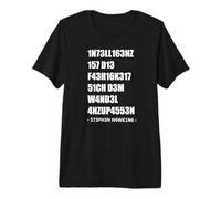 Intelligenza 1337 LEET - Stephen William Hawking Citazione Maglietta Premium