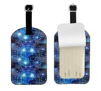 Intelligenza Artificiale Cervello Bagaglio Tag con Full Back Privacy Nome ID Card Valigie Etichette Identificatori Pu Pelle Bagagli Tag Bagagli