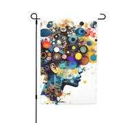 Intelligenza Artificiale Cervello Stampa Versatile ed Elegante Bandiera Da Giardino Tutte Le Stagioni Outdoor Yard Decor Portici Giardini