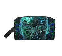 Intelligenza Artificiale Cervello Stampato Trucco Bag Grande Viaggio Cosmetici Borse Impermeabile Caso Cosmetici Borsa Da Toilette Organizer per Donne Mamma Ragazze