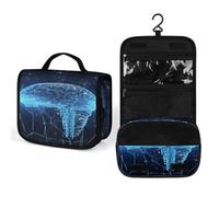 Intelligenza Artificiale Cervello Toiletry Bag Grande Capacità Impermeabile Trucco Borse Appeso Viaggio Sacchetto Cosmetico per il Bagno