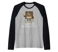 Intelligenza Artificiale? Floppy Disc Maglia con Maniche Raglan