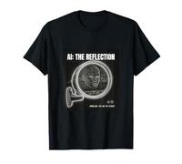 Intelligenza Artificiale Mirror Dati Self Cyberpunk AI Grande Maglietta