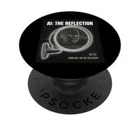 Intelligenza Artificiale Mirror Dati Self Cyberpunk AI grande PopSockets PopGrip Adesivo