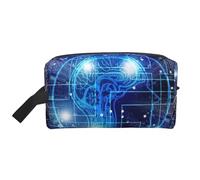 Intelligenza Artificiale Stampa Cervello Viaggio Toiletry Bags Hanging Makeup Bag Grande Capacità Versatile Organizer per Donne Uomini