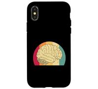 Intelligenza Cervello Pensiero Psiche Scienza Retro Vintage Custodia per iPhone X/XS