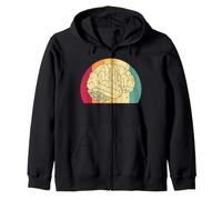 Intelligenza Cervello Pensiero Psiche Scienza Retro Vintage Felpa con Cappuccio