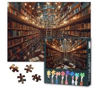 Intelligenza Studio Camera Puzzle Per Adulti 1000 Pezzi Biblioteca Puzzle Per Parete Arte Libri Impilati Su Mensole Puzzle Per Adulti Famiglia Indoor Party Notti 50cmx70cm
