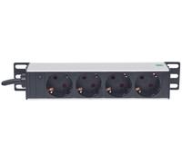 Intellinet 714020 unità di distribuzione dell'energia (PDU) 4 presa(e) AC 1U Grigio