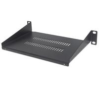 Intellinet 10 Inch Cantilever Shelf, 1U, 150 mm Depth, Vented, Black Cantilever