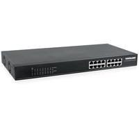 Intellinet Switch Endspan 560993 Gigabit Ethernet PoE+ a 16 porte, 19", montaggio rack, colore: Nero