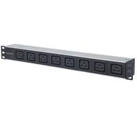 Intellinet 163613 8AC outlet(s) 1U Black, Silver power distribution unit (PDU) - Power Distribution Units (PDUs) (1U, Black, Silver, 8 AC outlet(s), C19 coupler, IEC320 C20, 2 m)