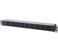 Intellinet 163620 unità di distribuzione dell'energia (PDU) 8 presa(e) AC 1U Nero, Argento NEW