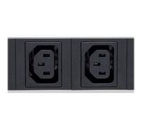 Intellinet 163675 - Ciabatta elettrica a 24 prese, 20 x C13 e 4 x prese C19, montaggio a rack verticale (PDU) con cavo di alimentazione rimovibile da 2 m, attacco C14 posteriore, colore: Nero/Argento