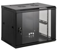 Armadio Rack 19'' a muro 15 unità sezione unica prof. 600mm Nero