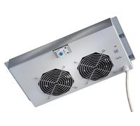 Gruppo di Ventilazione a Soffitto per Rack 19'' 2 Ventole Grigio