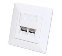 Intellinet 2-Port Cat6a 10G RJ45-Unterputzdose STP weiß