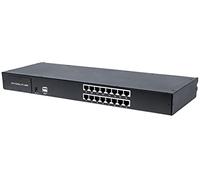 Intellinet 507899/Switch KVM a 16 Porte con CAT5 modulare interfaccia VGA Nero