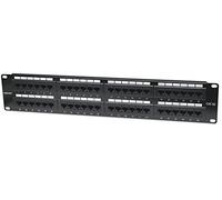 Intellinet 513579 2U patch panel - Patch Panels (10Base-T, 100Base-TX, 1000Base-T, Gigabit Ethernet, RJ-45, Cat5e, Black, 2U)