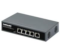 Intellinet 562010 Switch 5 Porte Poe++ con 4 Porte Gigabit e Una Porta RJ45 Gigabit Uplink Nero