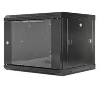 Armadio Rack 19" a muro 6 unità sezione unica profondità 450mm Nero