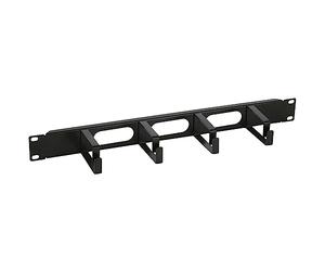 INTELLINET 712125 Pannello Passacavi 4 Anelli Lunghi 3 Fori 1U Nero Nero