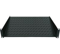 Intellinet 19 Inch Cantilever Shelf, 1U, 2-Point Front Mount, 150mm Depth, Black