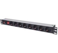Intellinet 713986 unità di distribuzione dell'energia (PDU) 8 presa(e) AC 1U Alluminio, Nero