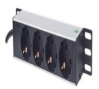 Intellinet 714020 unità di distribuzione dell'energia (PDU) 4 presa(e) AC 1U Grigio