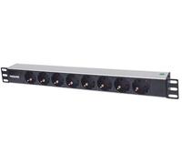 Intellinet 714037 8AC outlet(s) 1.5U Aluminium, Black power distribution unit (PDU) - Power Distribution Units (PDUs) (Basic, 1.5U, Horizontal, Aluminium, Black, 8 AC outlet(s), Type F)