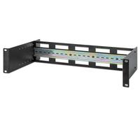Intellinet 716345 Kit Guida DIN Regolabile per Montaggio su Rack da 19", 2U Nero